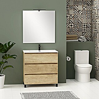 Artysan Conjunto de mueble de baño Neeko (Ancho: 80 cm, Nature, 3 pzs.)