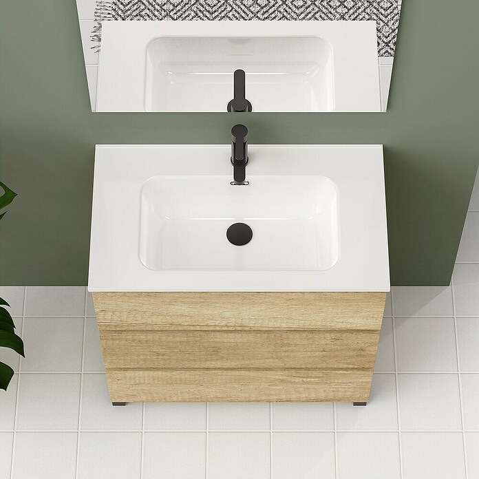 Artysan Conjunto de mueble de baño Neeko (Ancho: 80 cm, Nature, 3 pzs.) | BAUHAUS