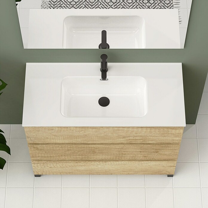 Artysan Conjunto de mueble de baño Neeko (Ancho: 100 cm, Nature, 3 pzs.) | BAUHAUS