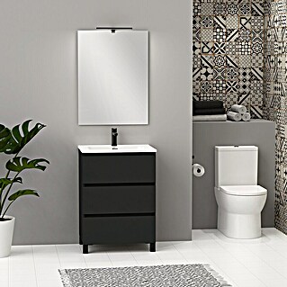 Artysan Conjunto de mueble de baño Neeko (Ancho: 70 cm, Negro, 3 pzs.)