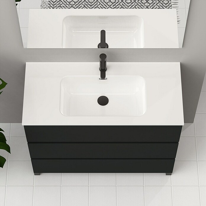 Artysan Conjunto de mueble de baño Neeko (Ancho: 100 cm, Negro, 3 pzs.) | BAUHAUS