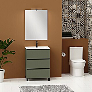 Artysan Conjunto de mueble de baño Neeko (Ancho: 80 cm, Verde musgo, 3 pzs.)