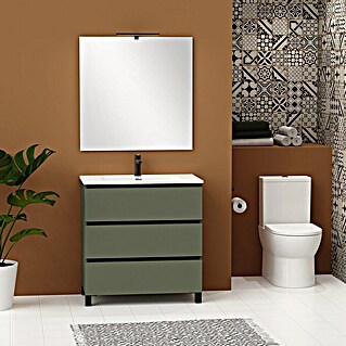 Artysan Conjunto de mueble de baño Neeko (Ancho: 90 cm, Verde musgo, 3 pzs.)