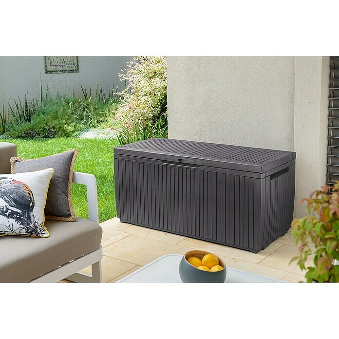 Keter Opbergbox Springwood 305L (l x b x h: 53,5 x 123 x 57 cm, Kunststof, Grijs) | BAUHAUS