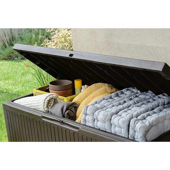 Keter Opbergbox Springwood 305L (l x b x h: 53,5 x 123 x 57 cm, Kunststof, Grijs) | BAUHAUS