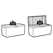 Keter Opbergbox Springwood 305L (l x b x h: 53,5 x 123 x 57 cm, Kunststof, Grijs) | BAUHAUS