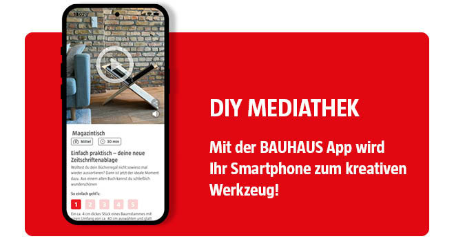 BAUHAUS App Feature: DIY Mediathek