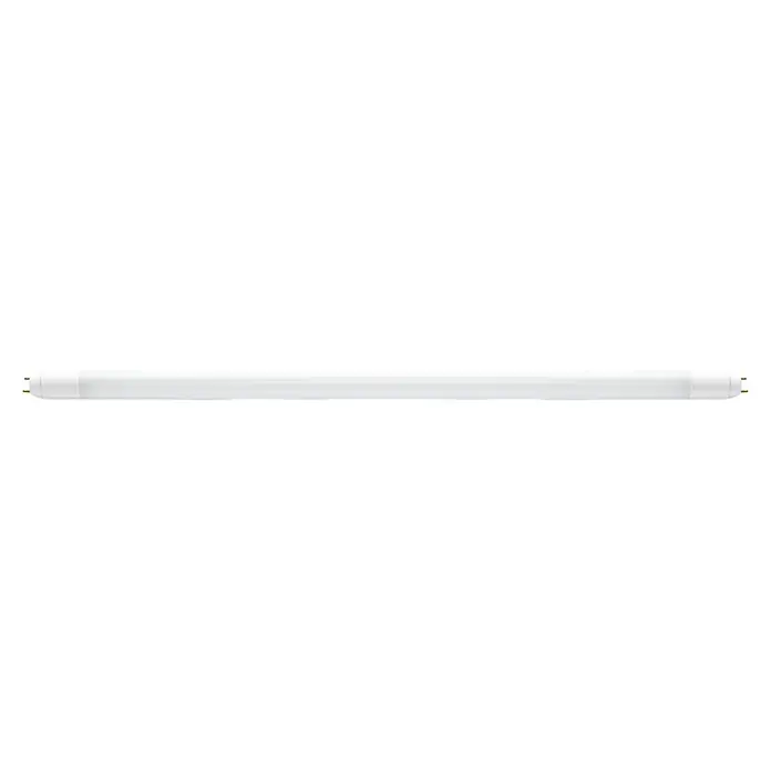 Voltolux LED-Röhre T8 - 60 cm, Warmweiß, 900 lm, T8 - Eine weiße LED-Röhre mit goldenen Kontakten an beiden Enden, ideal für helle und energieeffiziente Beleuchtung.