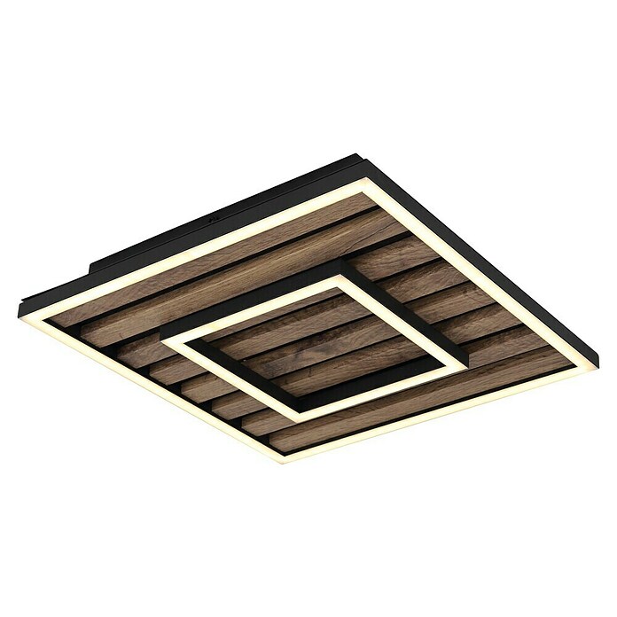 Globo LED stropna svjetiljka Woody  (D x Š x V: 300 x 300 x 60 mm, 18 W, Topla bijela) | BAUHAUS
