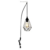Globo Lámpara colgante LED redonda Zachar (60 W, Ø x Al: 17 x 26 cm, Negro) | BAUHAUS