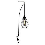 Globo Lámpara colgante LED redonda Zachar (60 W, Ø x Al: 17 x 26 cm, Negro) | BAUHAUS