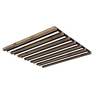 Globo Plafón LED Hayden (30 W, L x An x Al: 45 x 45 x 5 cm, Marrón, Blanco cálido, 1.500 lm)