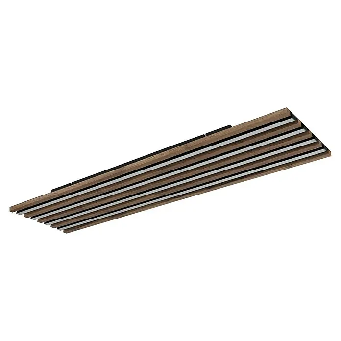 Globo LED-Deckenleuchte Hayden - 40 W, L x B x H: 120 x 30 x 6 cm, Warmweiß, 2.000 lm - Holzpaneele mit integrierten hellen Leuchten, ideal für moderne Innenräume. Ein stilvolles und funktionales Designelement für jeden Raum.