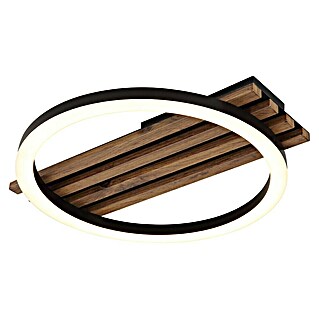 Globo Plafón LED Tisha (12 W, L x An x Al: 34 x 30 x 6 cm, Marrón, Blanco cálido)