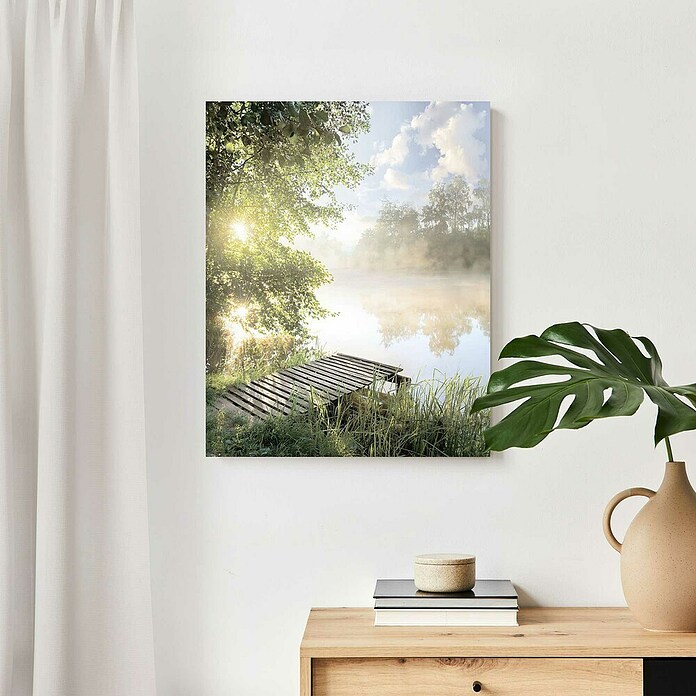Reinders Holzbild (Morning Lake Jetty, B x H: 40 x 50 cm) | BAUHAUS