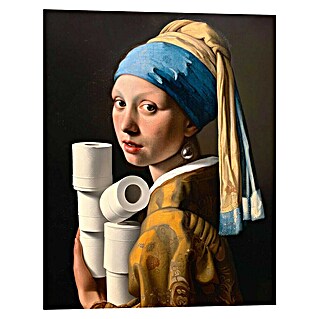 Reinders Holzbild (Pearl Girl Paper, B x H: 40 x 50 cm)