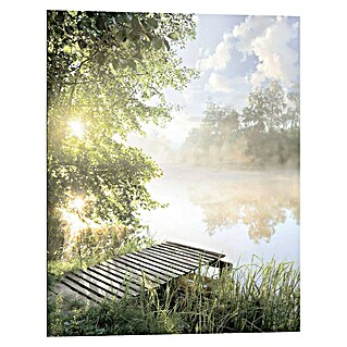 Reinders Holzbild (Morning Lake Jetty, B x H: 40 x 50 cm)