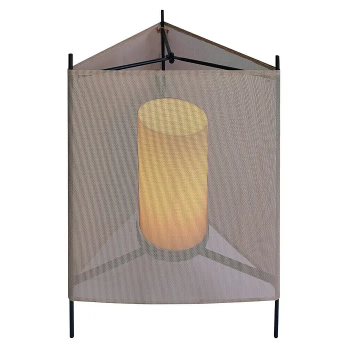 Tween Light LED-Dekoleuchte Rossa - 40 W, Taupe, Ø x H: 46 x 65 cm - Stehleuchte mit Stoffschirm und zylindrischem Lichtelement. Die Lampe hat ein modernes Design und sorgt für warmes Licht.