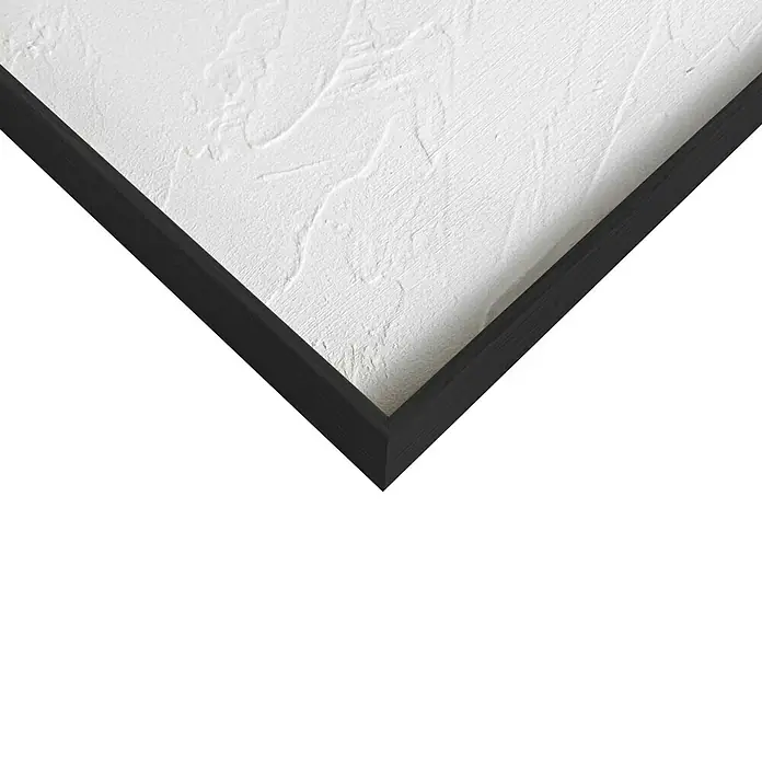 Reinders Bild Relief Art - Terrace, B x H: 50 x 70 cm, Weiß - Eine Nahaufnahme eines weißen Akustikpaneels mit einer dunklen Umrandung. Hervorragende Schallabsorption und ein elegantes Design.