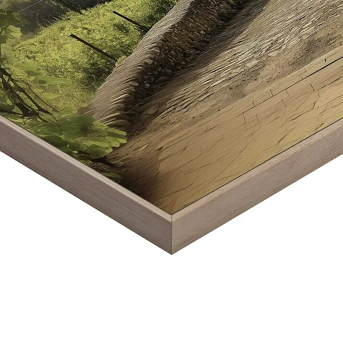 Reinders Bild Slim Frame - Tuscany Vibes, B x H: 40 x 50 cm - Nahaufnahme eines gerahmten Kunstwerks mit natürlichen Elementen, das die Ästhetik des Rahmens und des Bildes hervorhebt.