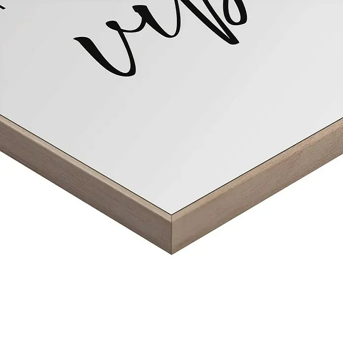 Reinders Bild Slim Frame - Positive Vibes, B x H: 20 x 30 cm - Nahaufnahme eines gerahmten Kunstwerks mit einem dezenten Holzrahmen, der die schlichte Eleganz des Designs unterstreicht.