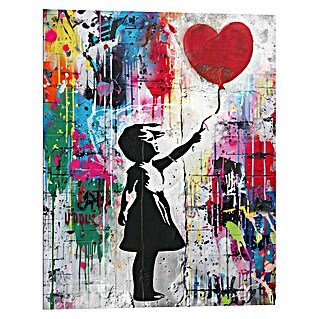 Reinders Holzbild (Concrete Balloon Girl, B x H: 40 x 50 cm)