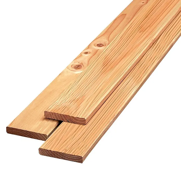 Glattkantbrett - 300 x 9,5 x 1,9 cm, Douglasie - Holzbretter aus Zedernholz, ideal für Bauprojekte, mit feiner Maserung und warmer Farbe für natürliche Optik.