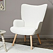 Home Deco Factory Sillón Rhea (L x An x Al: 75 x 68 x 96 cm, Blanco, Textil rizado) | BAUHAUS