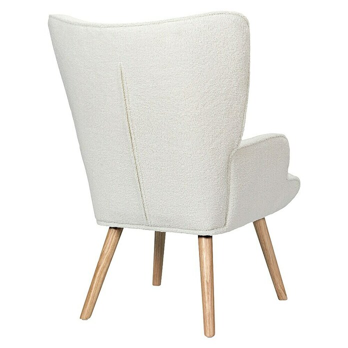 Home Deco Factory Sillón Rhea (L x An x Al: 75 x 68 x 96 cm, Blanco, Textil rizado) | BAUHAUS