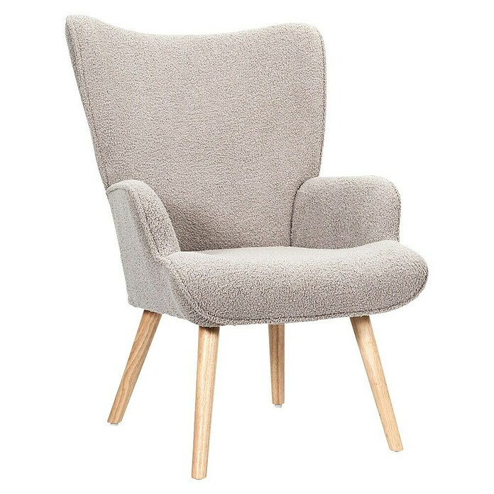Home Deco Factory Sillón Rhea (L x An x Al: 75 x 68 x 96 cm, Taupe, Textil rizado) | BAUHAUS