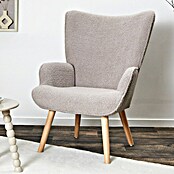 Home Deco Factory Sillón Rhea (L x An x Al: 75 x 68 x 96 cm, Taupe, Textil rizado) | BAUHAUS