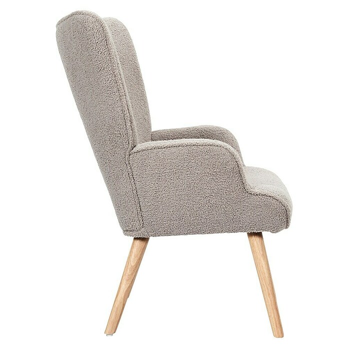Home Deco Factory Sillón Rhea (L x An x Al: 75 x 68 x 96 cm, Taupe, Textil rizado) | BAUHAUS