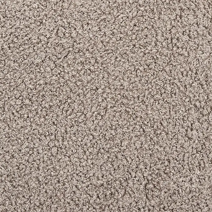 Home Deco Factory Sillón Rhea - L x An x Al: 75 x 68 x 96 cm, Taupe, Textil rizado - Primer plano de un tejido bouclé beige, que muestra una superficie suave y texturizada adecuada para muebles o textiles.
