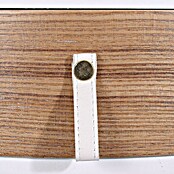Home Deco Factory Mesa auxiliar (Ø x Al: 35 x 46,5 cm, Blanco/Madera, Número de cajones: 1 ud.) | BAUHAUS
