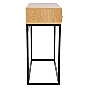 Home Deco Factory Abbot Mesa auxiliar (L x An x Al: 35 x 100 x 80,5 cm, Marrón/Negro, Número de cajones: 2 ud.) | BAUHAUS