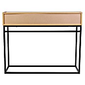 Home Deco Factory Abbot Mesa auxiliar (L x An x Al: 35 x 100 x 80,5 cm, Marrón/Negro, Número de cajones: 2 ud.) | BAUHAUS