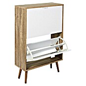 Home Deco Factory Zapatero (L x An x Al: 23,5 x 60 x 91,5 cm, Blanco/Marrón, Número de compartimentos: 2 ud.) | BAUHAUS