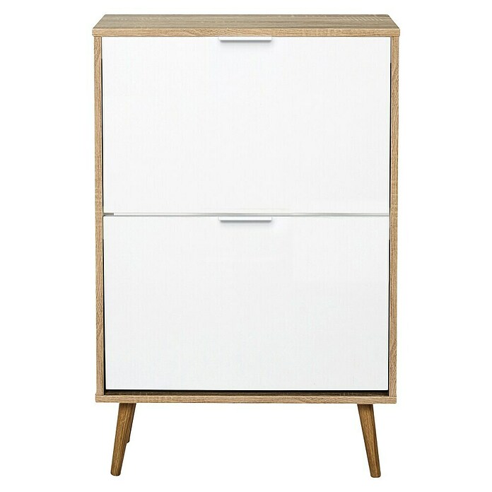 Home Deco Factory Zapatero (L x An x Al: 23,5 x 60 x 91,5 cm, Blanco/Marrón, Número de compartimentos: 2 ud.) | BAUHAUS