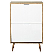 Home Deco Factory Zapatero (L x An x Al: 23,5 x 60 x 91,5 cm, Blanco/Marrón, Número de compartimentos: 2 ud.) | BAUHAUS