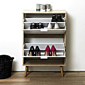 Home Deco Factory Zapatero (L x An x Al: 23,5 x 60 x 91,5 cm, Blanco/Marrón, Número de compartimentos: 2 ud.) | BAUHAUS