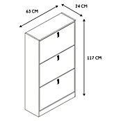 Home Deco Factory Zapatero (L x An x Al: 24 x 63 x 117 cm, Marrón, Número de compartimentos: 3 ud.) | BAUHAUS