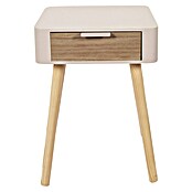Home Deco Factory Mesita de noche (L x An x Al: 40 x 35 x 48 cm, Rosa/Madera, Número de cajones: 1 ud.) | BAUHAUS