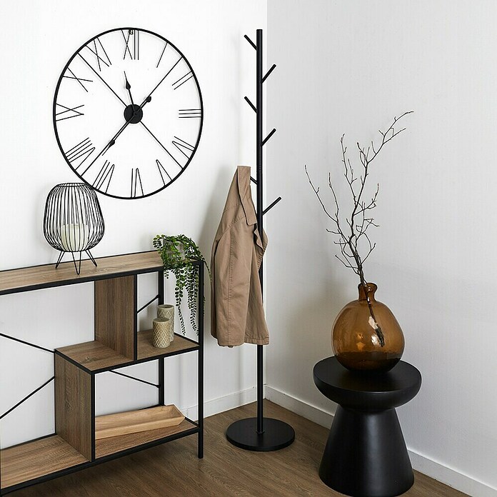 Home Deco Factory Loka Perchero de pie (Ø x Al: 27 x 173 cm, Número de ganchos: 6 ud., Negro) | BAUHAUS