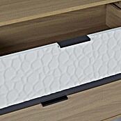 Home Deco Factory Sven Cómoda (L x An x Al: 39 x 75 x 80 cm, Madera/Blanco/Antracita, Número de cajones: 3 ud., Detalles geométricos) | BAUHAUS