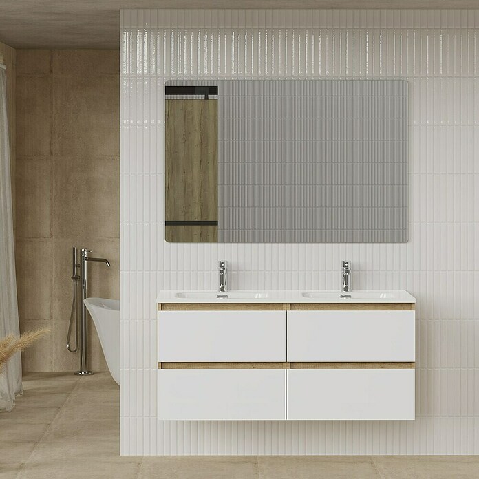 Artysan Conjunto de mueble de baño Funk (Ancho: 120 cm, Nature/Blanco, 3 pzs.) | BAUHAUS