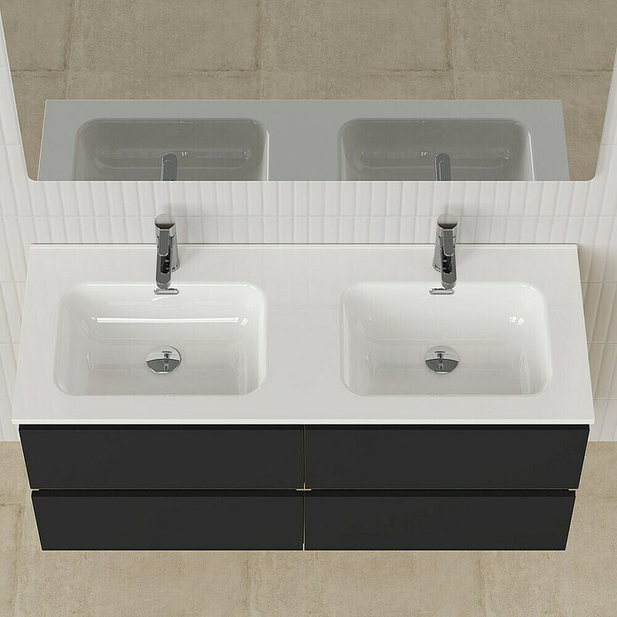 Artysan Conjunto de mueble de baño Funk (Ancho: 120 cm, Nature/Negro, 3 pzs.) | BAUHAUS