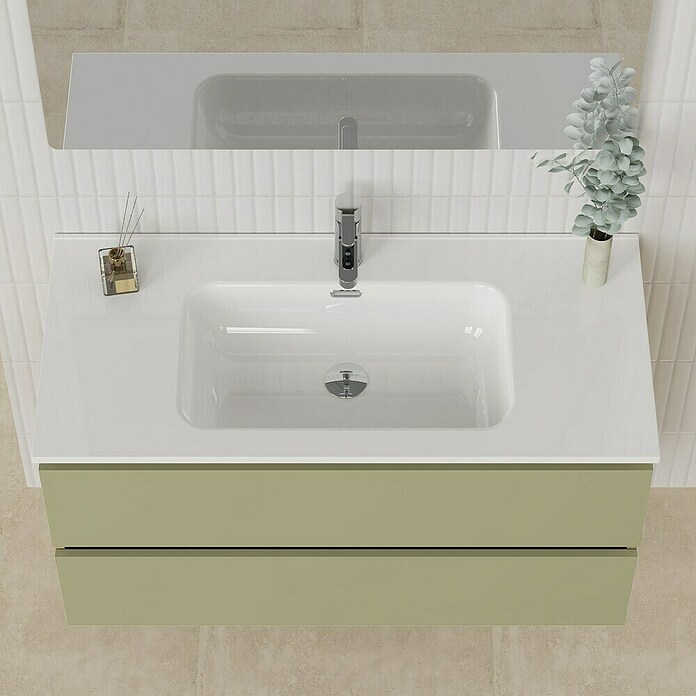 Artysan Conjunto de mueble de baño Funk (Ancho: 100 cm, Nature/Verde, 3 pzs.) | BAUHAUS