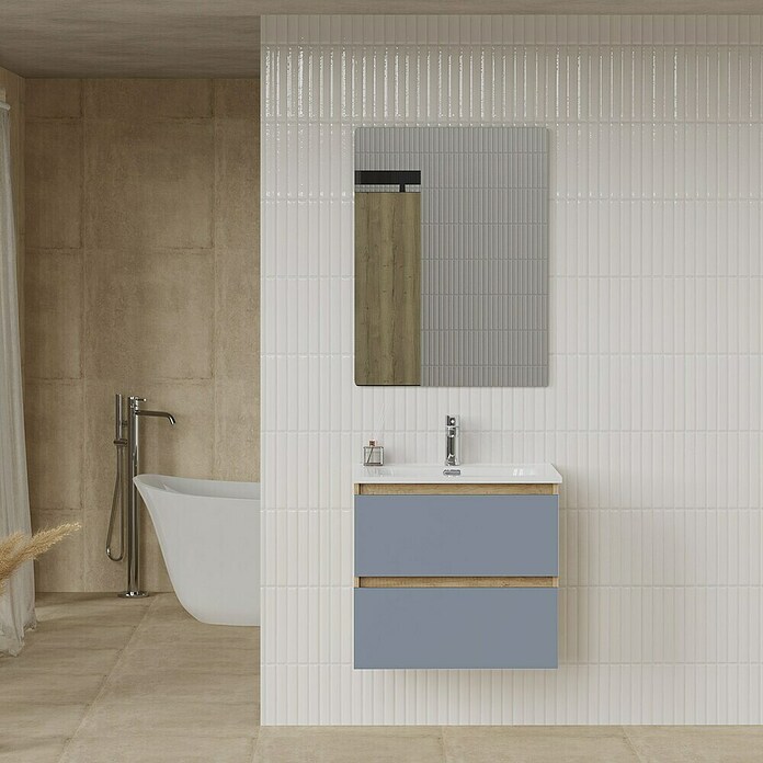 Artysan Conjunto de mueble de baño Funk (Ancho: 70 cm, Nature/Azul, 3 pzs.) | BAUHAUS