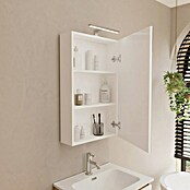 Artysan Armario con espejo LED Loft (An x Al: 48 x 80 cm, Blanco, Con iluminación, Número de puertas: 1 ud.) | BAUHAUS