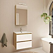 Artysan Armario con espejo LED Loft (An x Al: 48 x 80 cm, Nature, Con iluminación, Número de puertas: 1 ud.) | BAUHAUS